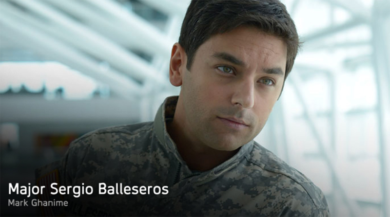 Major Sergio Balleseros (Mark Ghanime) .
